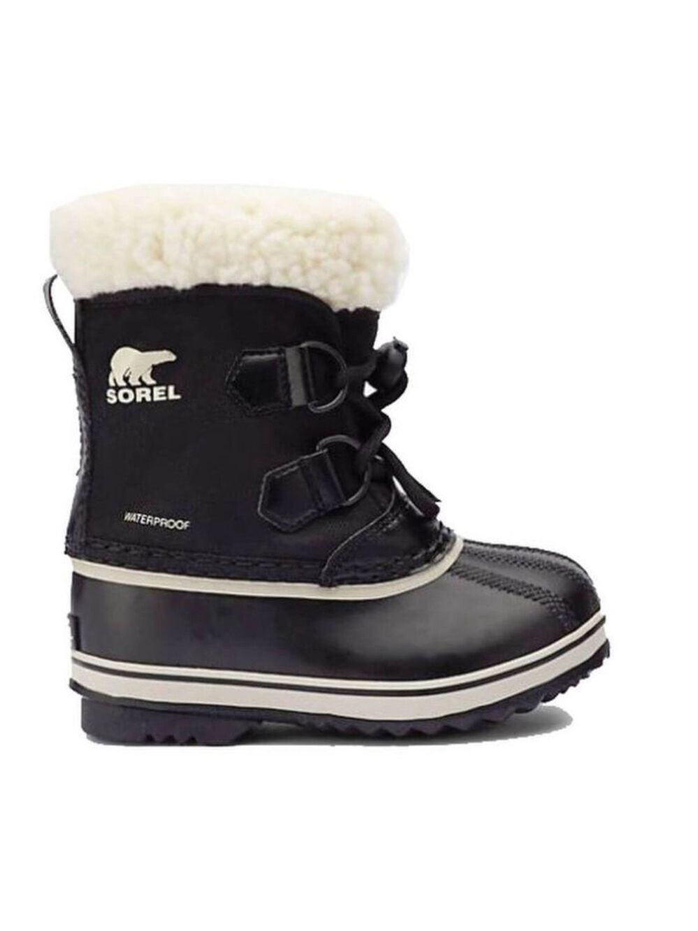 Sorel Black and White Kids Snow Boots